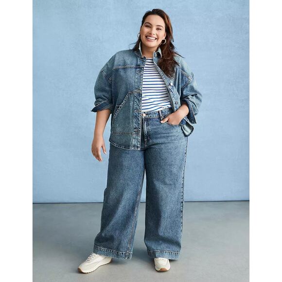 Lane Bryant sz 18 Signature Fit Wide Leg Jeans WJ94 - Picture 4 of 9